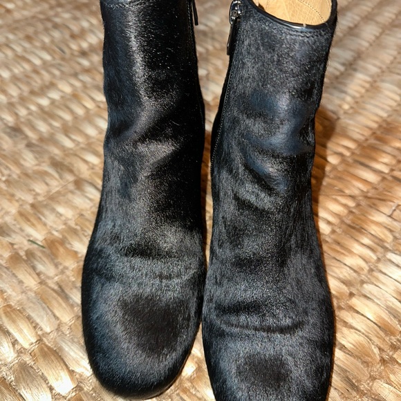 Coach Black Mohair Ankle Boots, Size 6 - Picture 2 of 13